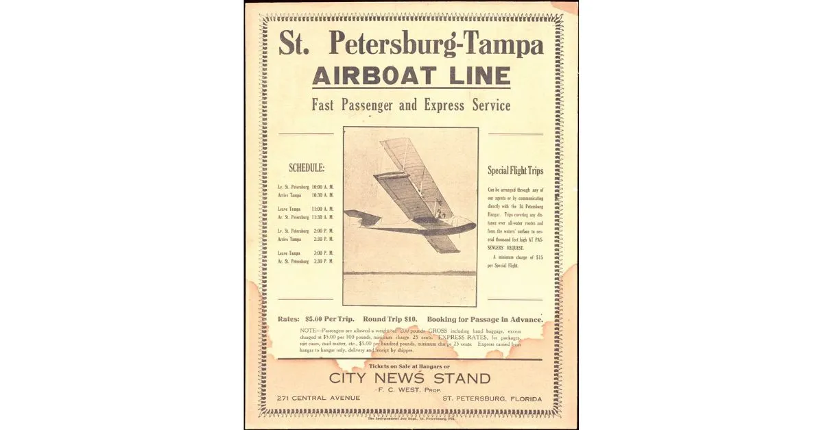 St. Petersburg-Tampa Airboat Line Timetable